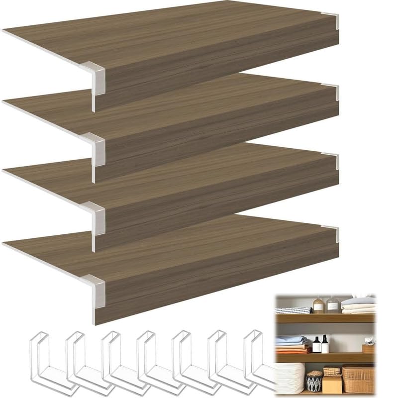 Genérico Cubiertas de Rejilla para estantes de Alambre para la organización de despensas y armarios - 4 Cubiertas de Rejilla de Alambre Marrones, 40,6 cm de Ancho x 40,6 cm de Largo, Ideales para Sol