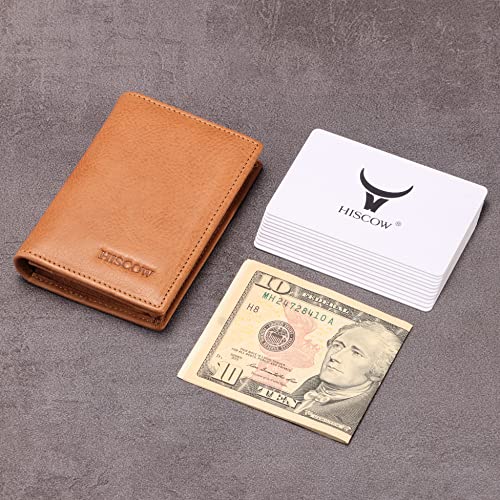 Image of HISCOW Business Card Holder with Large Compartment - Full Grain Leather