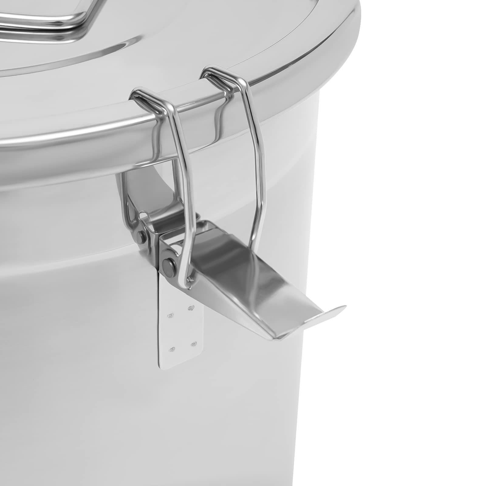 Luftdichter Kanister 21L Edelstahl Getreidebehälter Küche Getreidebehälter,Edelstahl Eimer Mehlbehälter,Zur Lagerung Keksen, Kaffeebohnen, Zucker, Mehl, Tee