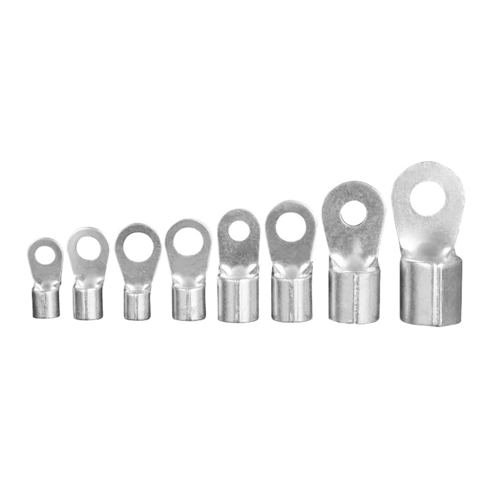 Copper Wire Lugs 10 PCS OT Non-Insulated Ring Terminal O-Type Copper Cold Pressed Wiring Terminals Cable Wire Round Bare Lug Connector Crimp(8-16MM2 10pcs,M6X25)