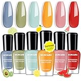 Morovan Nail Polish Set Fingernail: Quick Dry Nail Polish Kit Regular Bulk 0.25 oz Finger Nail Polish Pack Glossy Toenail Polish DIY Gifts for Women