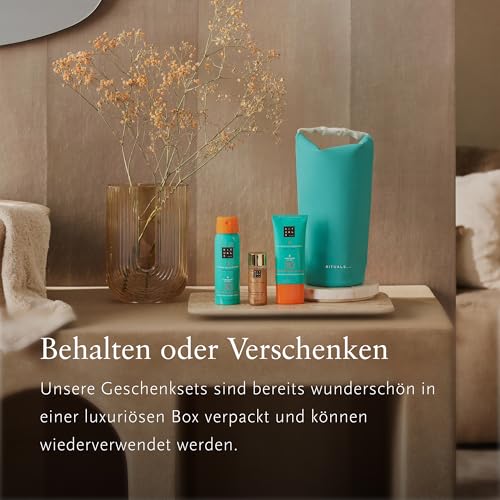 Rituals The Ritual of Karma | Sommertrio | Gesichtssonnenschutz mit LSF 30, Sonnenschutzspray mit LSF 30 und schimmerndes Körperöl | Geschenkset mit Lotus und weißem Tee 5
