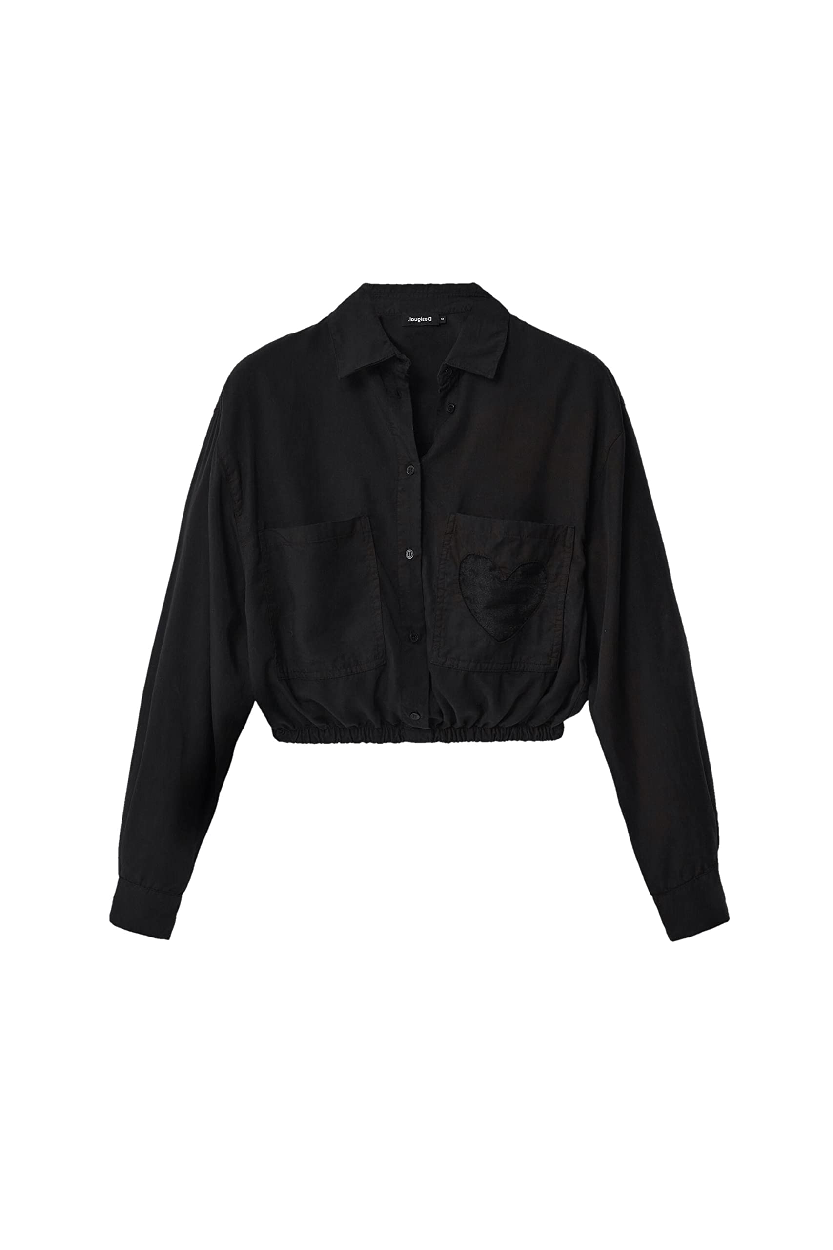 Desigual Women's Long-Sleeved Shirt T, Black, S