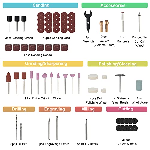 WORKPRO Cordless Rotary Tool kit 12V, Rotary Tool Set with 114 PCS Accessories, 5 Gears Variable Speed 7500-32000RPM, Powerful Engraver, Sander, Polisher, Perfect for DIY and Handmade 2 WORKPRO Cordless Rotary Tool kit 12V, Rotary Tool Set with 114 PCS Accessories, 5 Gears Variable Speed 7500-32000RPM, Powerful Engraver, Sander, Polisher, Perfect for DIY and Handmade - Image 2