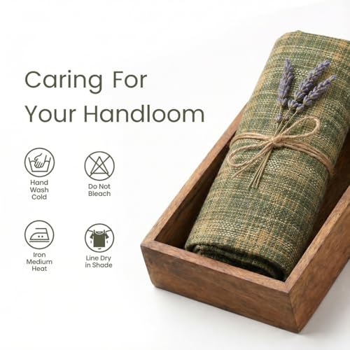 Image of Cotton Fabric Material for Men and Women (5 Meter, Dark Mehandi), Solid
