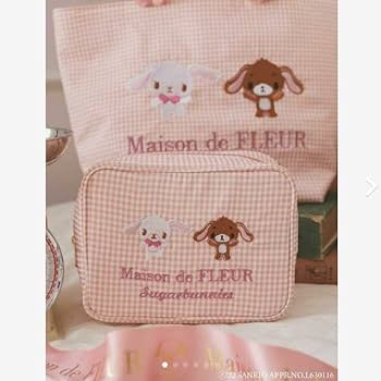 シュガーバニーズ メゾンドフルール ポーチ くろうさ シュガーバニーズxMaison de FLEUR ポーチ しろうさ＋くろうさ