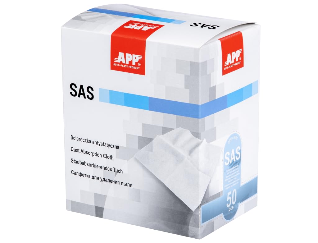 APP SAS Honigtuch Staubbindetuch Lack | 50er Pack Staubbindetücher zum Entfernen von Schleifstaub, Schmutz, Ablagerungen von Holz, Metall, Putz, Automobiloberflächen vor dem Lackieren und Beizen