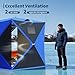 FinerFurnis Pop Up Ice Fishing Shelter and Insulated Ice Fishing Tent with 49ft LED Light Strip, Windproof Portable Hub Design, Fits 2-3 People, 25 sq ft Fishable Area, Durable and Easy Setup
