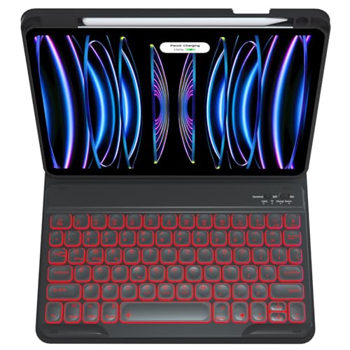 SCIMIN Smart Cover Case with Backlit Keyboard for iPad Pro 11 (11-inch, 1st Gen / 2nd Gen / 3rd Gen / 4th Gen)