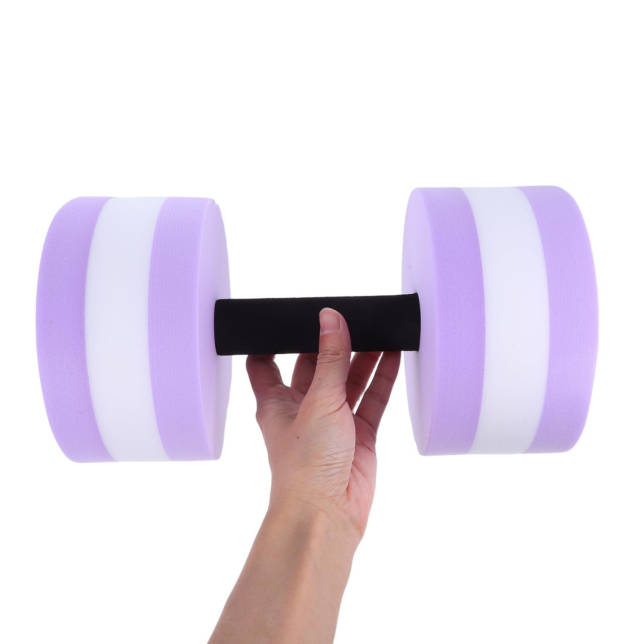 DOITOOL Lot de 2 haltères aquatiques pour exercices de piscine, haltères aquatiques en EVA, résistance à l'eau, haltères d'aérobic, équipement d'entraînement de piscine, violet