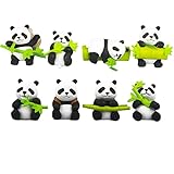 8 Pièces Décoration Panda Tableau Bord pour DS DS3 DS4 DS4S DS5 5LS DS6 DS7, Figurines Panda Miniatures, Accessoires Décoratifs pour Voiture Bureau Et Table