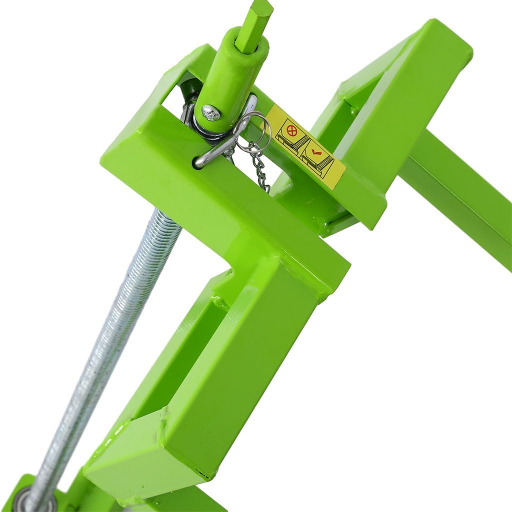 Lawn Mower Lift Jack, Garden Tractors Adjustable Telescopic Maintenance Jack with Manual Handle Riding Lawn Mower Maintenance Lift 882lbs Universal, Steel Powder Coated,Green