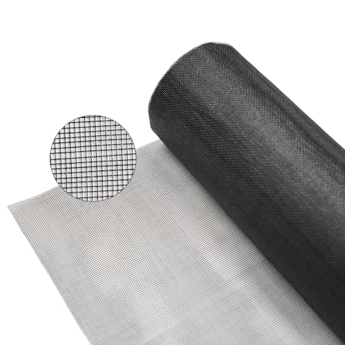 Fiberglass Window Screen Roll High Visibility and Durable Protection Install and Repair Door and Window Screens (Black 48in*100ft)