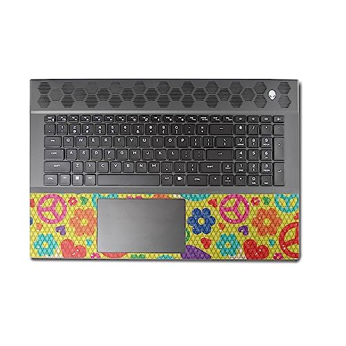 Image of MightySkins Carbon Fiber Skin Compatible with Alienware M18 R1 (2023) Full Wrap Kit - Peace Cloth | Protective, Durable Textured Carbon Fiber Finish | Easy to Apply & Change Styles | Made in The USA