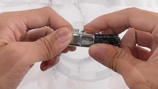 SUNSH Bracciale Pelle Intrecciata – Con Chiusura A Ferro Di Cavallo, Regalo Per Figlio/nipote, Taglie 8-9 Pollici - 3