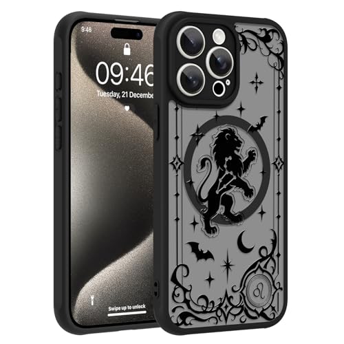 Coque iPhone 15 Pro MagSafe Lion - Protection zodiaque astrologie