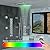 HOMEDEC LED Multi Functions Full Body Shower System with 6pcs Body Jets Spray with?Up/Down ?Shower Spout, Large 3 In 1 Modes 14x20inch Showerhead, Rainfall Mist Shower Faucet Set Complete, Chrome