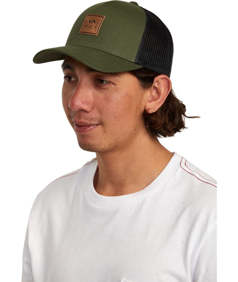 Image of RVCA Men's Trucker Hat, Adjustable Snapback Cap for Streetwear & Skating, Lightweight Breathable All-Day Comfort