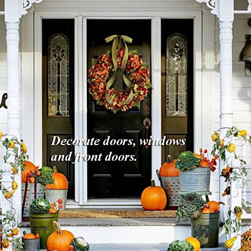 Couronne de Thanksgiving déco automne et fleurs de style ferme - 6