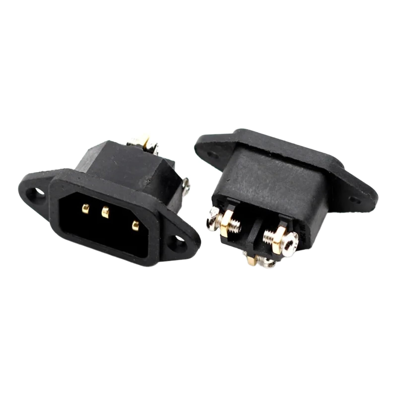 Conector IEC320 C14 macho de 3 pines con tornillo, conector de alimentación AC-04E 16A 250V