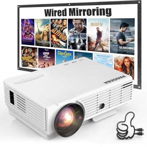 Native 1080P Mini Projector Bluetooth, Type-C Wired Mirroring for Netflix | Included Type-C Cable...