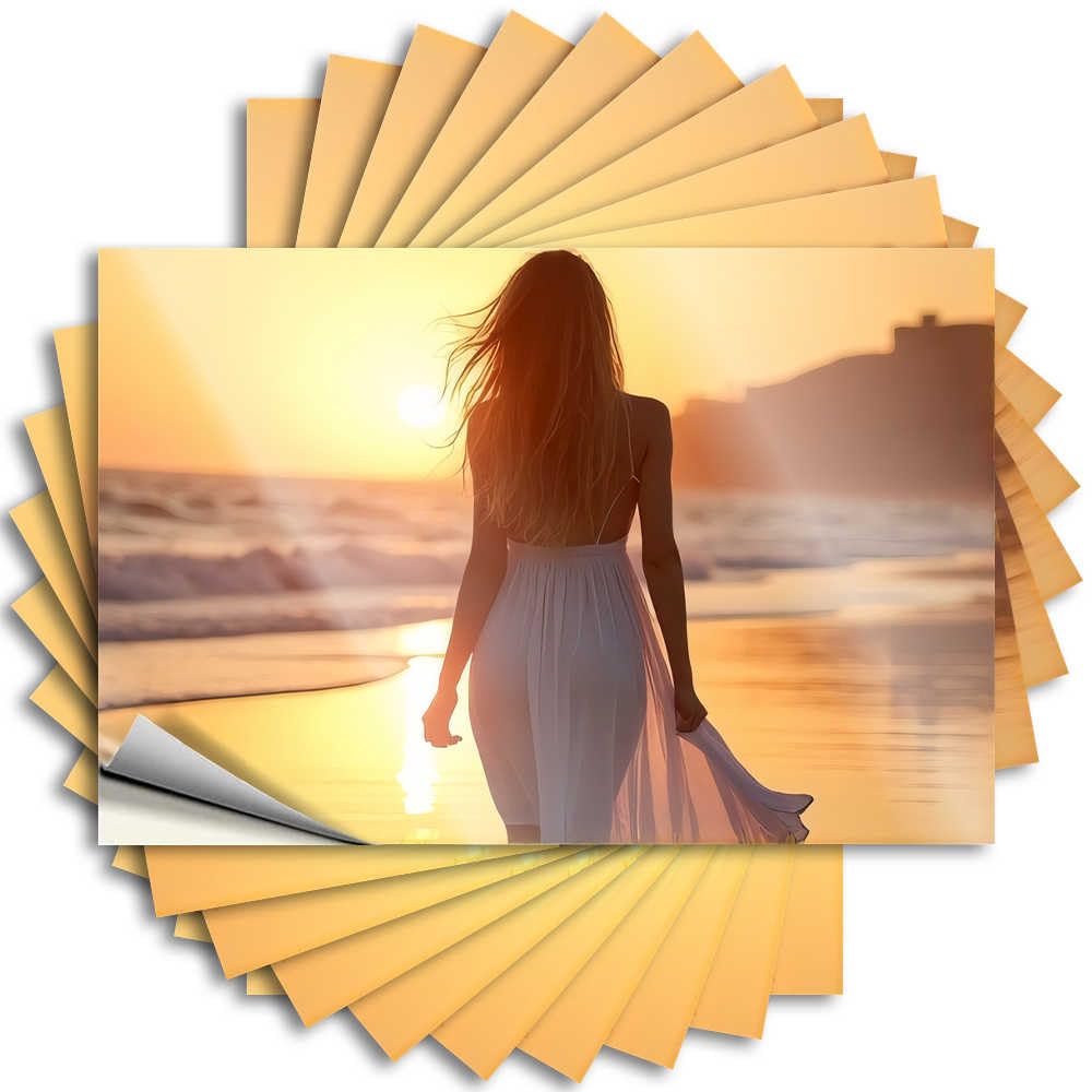 Bumper Dorm Room Accessories Easy Apply | Sunset Serenity: A Beach Walk in Soft Light Smiley Face Hat Peel and Stick(12X18CM)