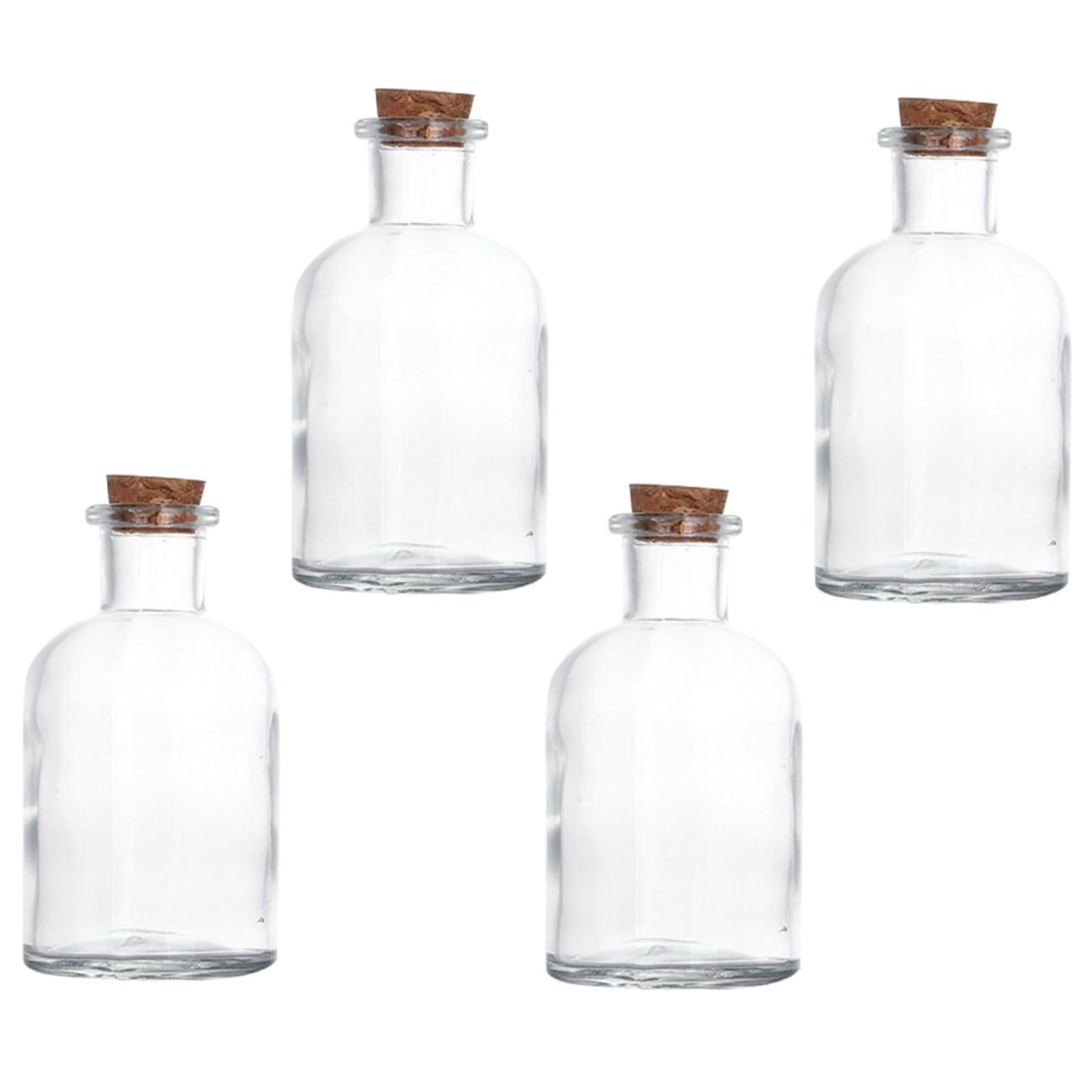 125ml Bottiglia 4 Pezzi Tappo in Legno Campione in Vetro