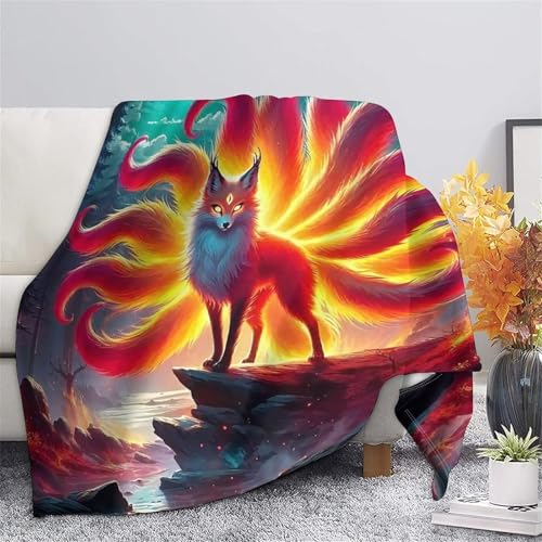 Couverture Fox à Neuf queues de lit en microfibre de qualité supérieure moelleuse - 7