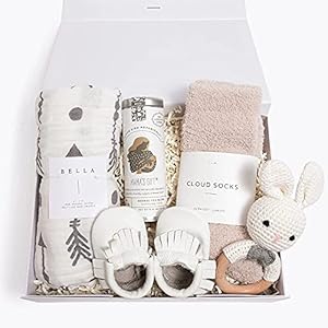 Unboxme Deluxe Gift Box For New Moms, Post Partum Care Package For Women, Push Present Gift Set Pregnancy Gift Organic…