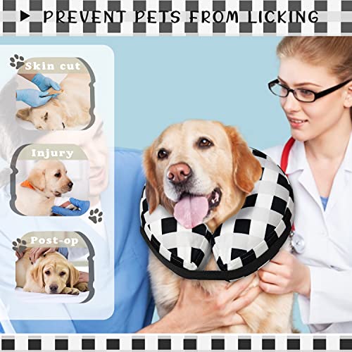 Image of Inflatable gentlegrid Protective Dog Donut Cone Collar for Dogs Cats-Soft Recovery Adjustable E-Collar Dog Neck Donut Cone Alternative After Surgery to Prevent from Biting Licking Scratching