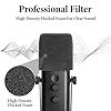 Geekria for Creators Foam Windscreen Compatible with FIFINE AmpliGame AM8 Microphone Antipop Foam Cover, Mic Wind Cover, Sponge Filter, Flocked Mic Windscreen (Grey / 2 Pack) #2