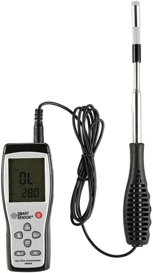 Digital Hot-Film Thermal Anemometer Air Wind Speed Meter 0.3~30m/s Anemometro Measuring Instrument