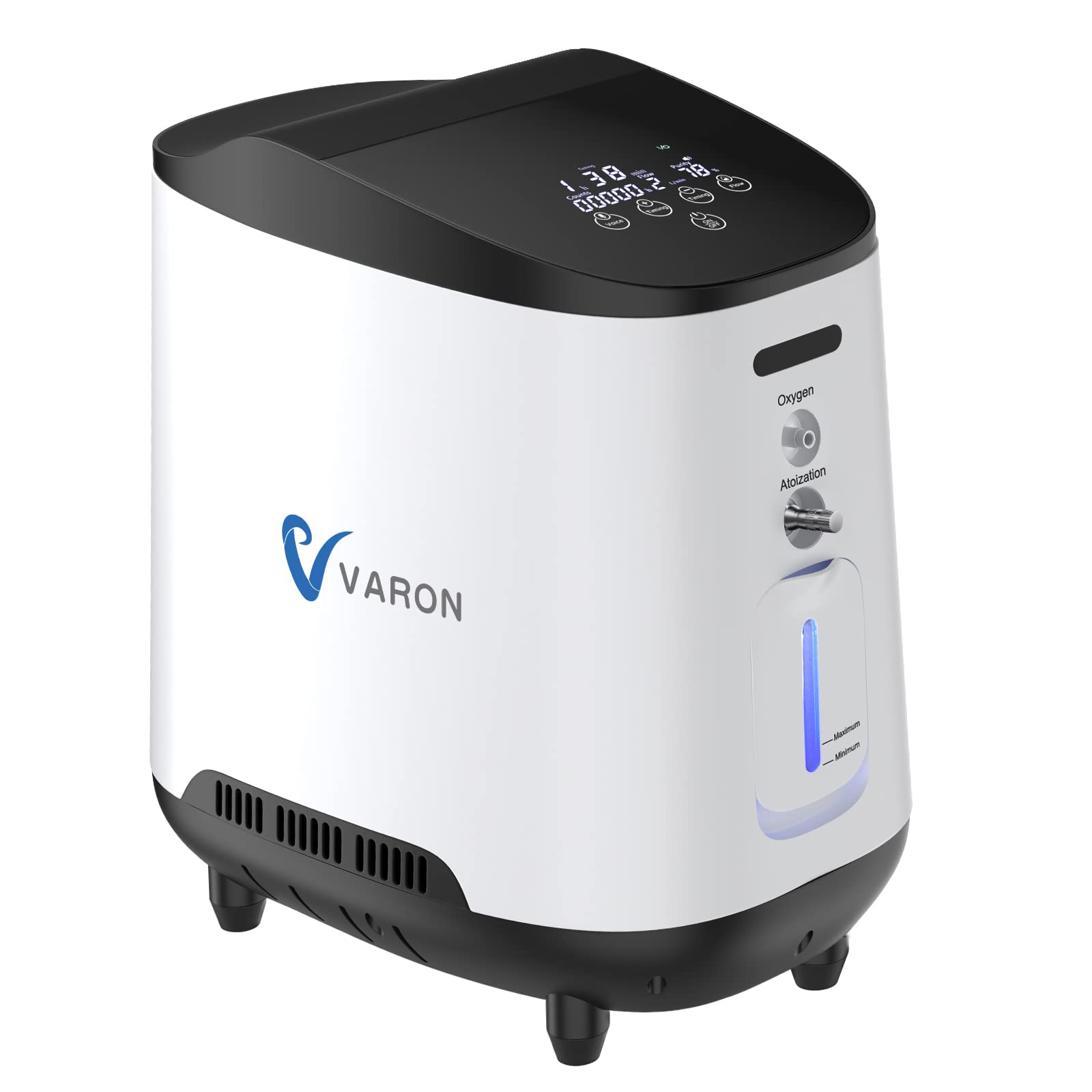 Koncentrator Tlenu 1-7L/min 93% 45dB Nebulizator SOS Pilot | Tlen 1-7L/min, czystość 93% przy 1L, wbudowany nebulizator, cichy ≤45dB, SOS, pilot, timer 8h, 6kg.