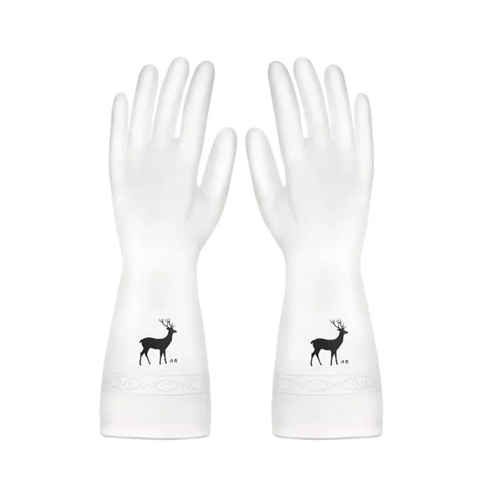 KJBDQQH Cleaning Gloves Dishwashing Gloves Waterproof Rubber Latex Kitchen Cleaning Household Chores Washing Dishes for Household(Color 02,L)