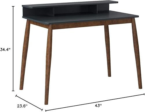 Miniatura 8 de Roskilde Storage - Escritorio de oficina de madera, color blanco Blanco,Gris/ Azul,https://www.amazon.com/dp/undefined