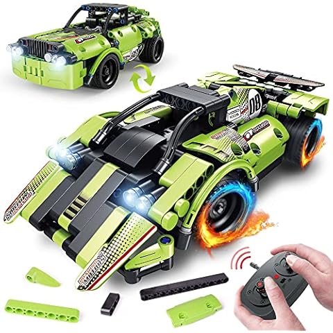HOGOKIDS Remote Control Building Toys | 2 IN 1 Technic Racing Car RC Building Kit 2.4GHz 335 PCS STEM Engineering Vehicle Construction Set Best Gifts for 6 7 8 9 10 11 12+ Year Old Boys Girls Cover