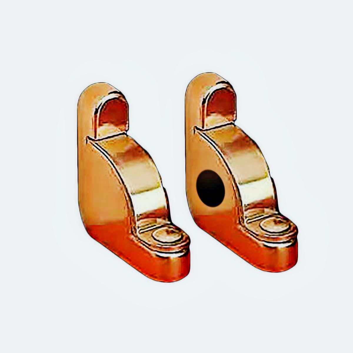 Renovators Supply Manufacturing Carpet Rod Brackets Solid Brass Brackets for Stair Rods for Carpet Runners