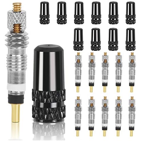 Juego de 10 Núcleos y Tapas de Válvulas para Bicicleta LOPOTIN Cover