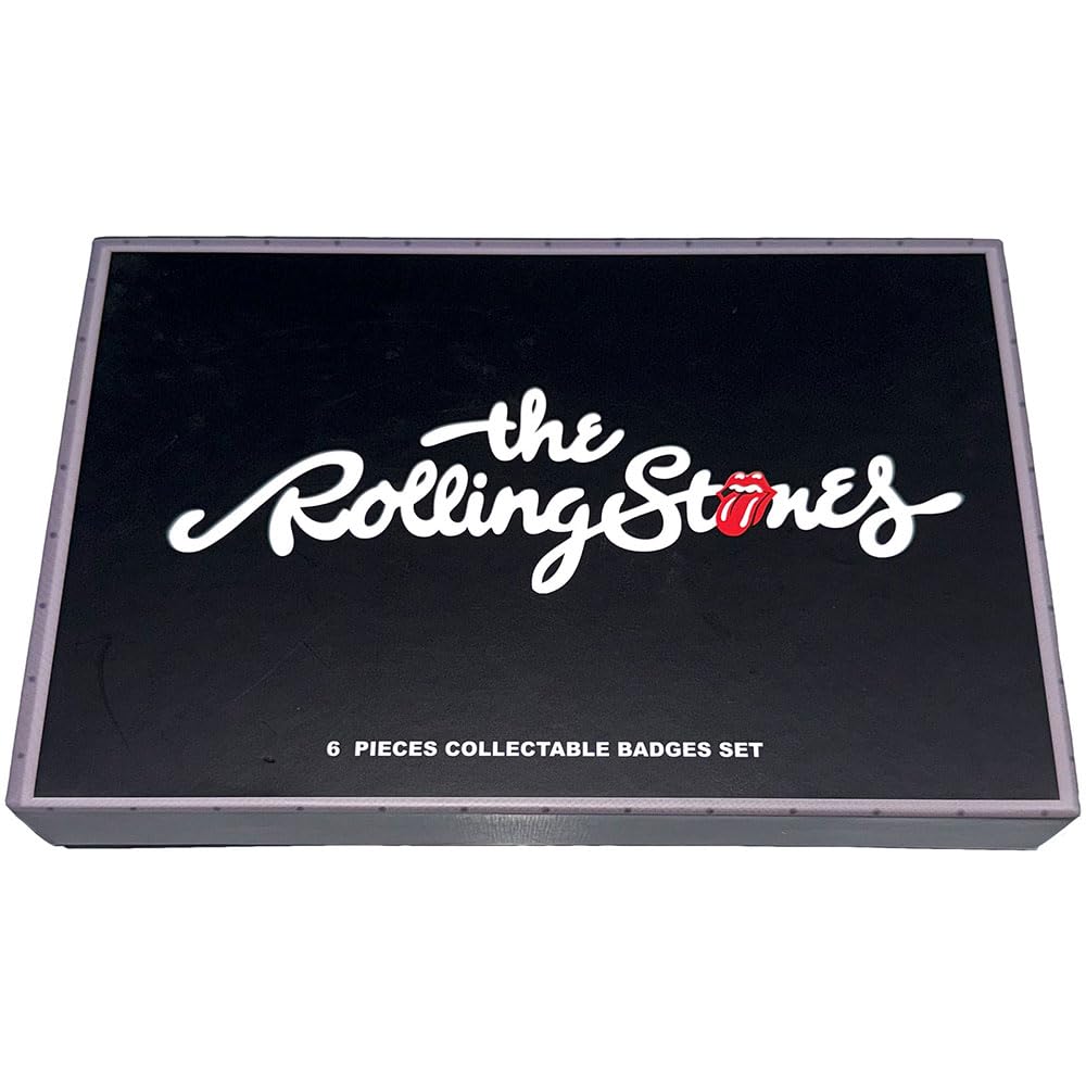 The Rolling Stones Tongues Evolution Pin Badge Set Size One Size