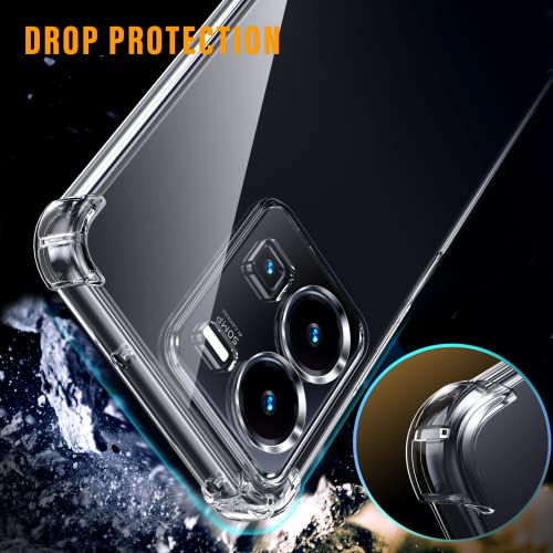 Image of Back Cover Silicone Flexible Bumper Transparent Cover for vivo iQOO Z9x -Transparent