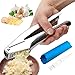 Schiaccia Aglio in Acciaio Inox,Trita Aglio Manuale,Spremiaglio Professionale,Spremi Zenzero,Pressa Aglio con Sbuccia Aglio in Silicone,Garlic Press Crusher Stainless Steel,Lavabile in Lavastoviglie