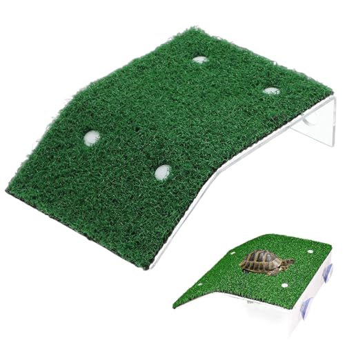 Plataforma de Tortuga de Césped, Escalada Tortuga Césped, Rampa de Tortuga de Hierba, Plataforma para Tomar para Tortugas, Simulación de Césped para Reptiles, Tortugas, Ranas Tortugas