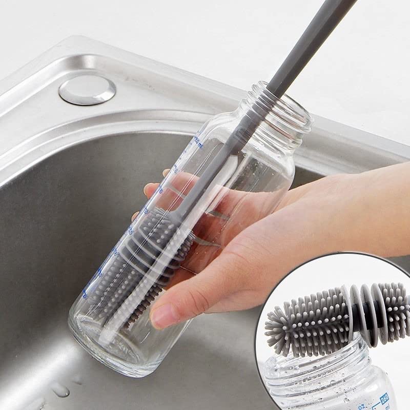Bottle Cleaning Brush with Long Handle | Plastic and Glass Water Bottle Cleaner(Silicone Material) (B0B6RBQH1X) Amazon Price History, Amazon Price Tracker