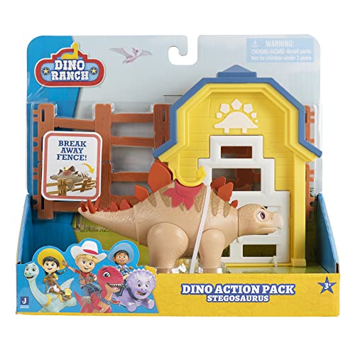 Dino Ranch Action Pack Featuring Stegosaurus - 4 Fence Pieces To Connect- Four Styles To Collect - Toys For Kids, Your Favorite Pre-Westoric Ranchers #TOP1