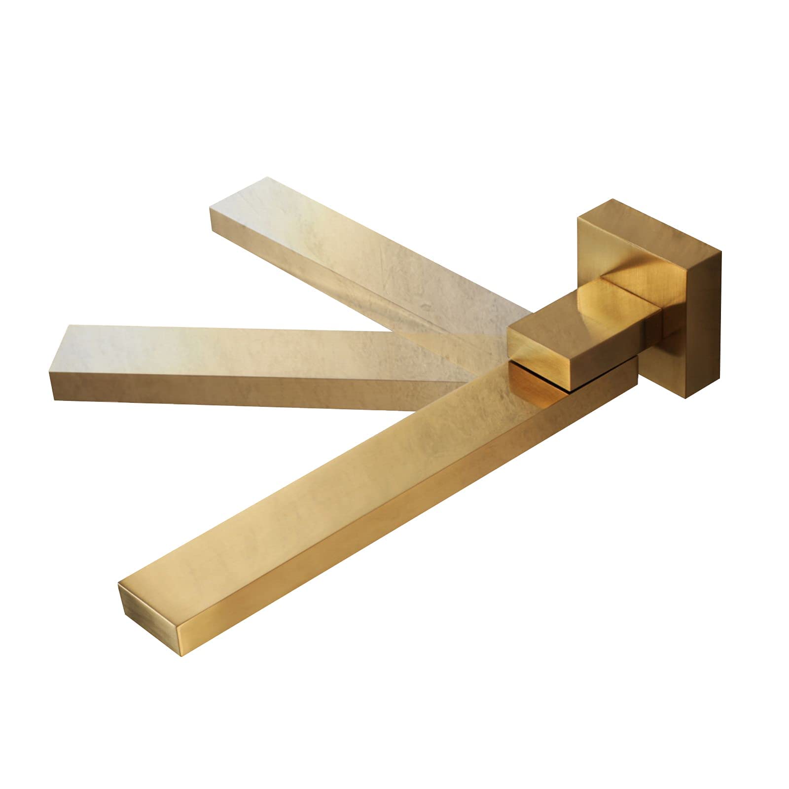 ZQFHSX Tub Spout 180° Swivel Bathtub Brass 9.5 Inches Long Bath Filler Tap Wall Mounted Basin Taps Modern Faucet,Titanium Gold LWX