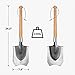 FiveJoy Portable Trench Shovel for Gardening, Camping, Metal Detect, Off-Road, Emergency (J2) - Hard Wood Handle, High Carbon Steel Blade - Excel in Digging, Chopping, Prying - Great to Keep in Trunk