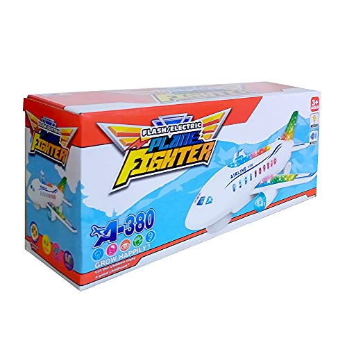 Avião de Brinquedo Maluco Bate e Volta que Anda com Som Luz e Som Infantil