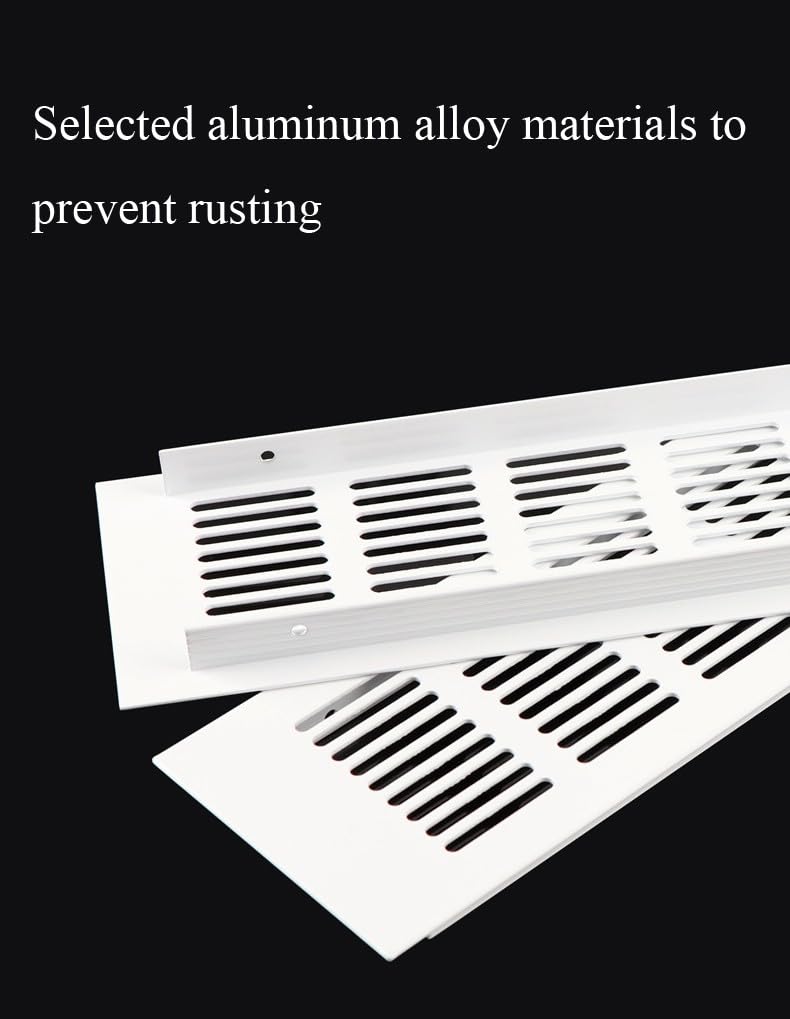 Kratka wentylacyjna ze stopu aluminium | Białe, różne rozmiary, 2 szt. Do szafek kuchennych, szafek na buty i szaf(150mm*225mm)