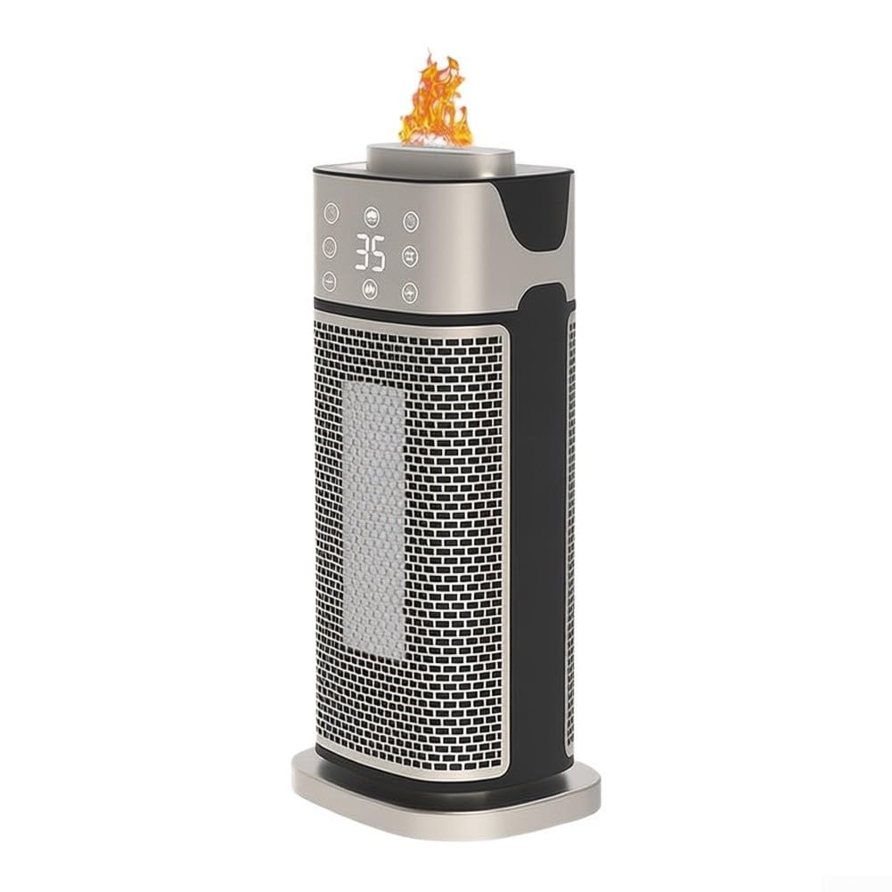 pour chauffage Ventilateur 2000W avec Humidificateur Intégré(Sliver EU)