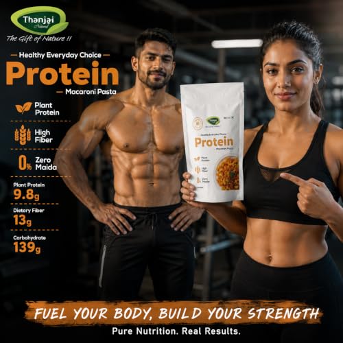 Image of Thanjai Natural Protein Pasta | 9.8g Plant Protein | 13g Dietary Fiber | Zero Maida | Healthy Alternative to Regular Pasta Little Millet 200g